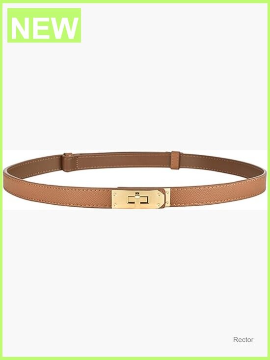 Adjustable Skinny Belts for Dresses Turn Lock Buckle Waist Belt for Women main image 4